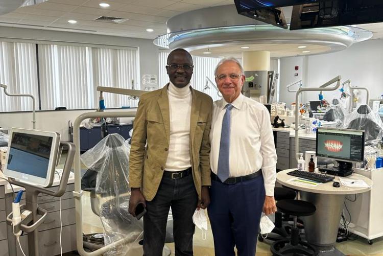 Dr. Odhiambo with the Dean of Kornberg School of Dentistry Prof. Amid Ismail