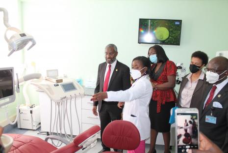 Vice Chancellor, Prof. Stephen Kiama commissions Dr. Hudson Alumera clinic.